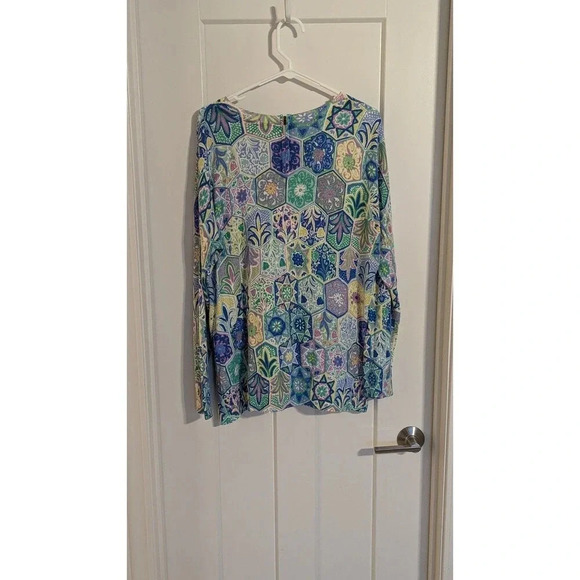 Talbots Print Sweater Tunic sz XL - Picture 3 of 6